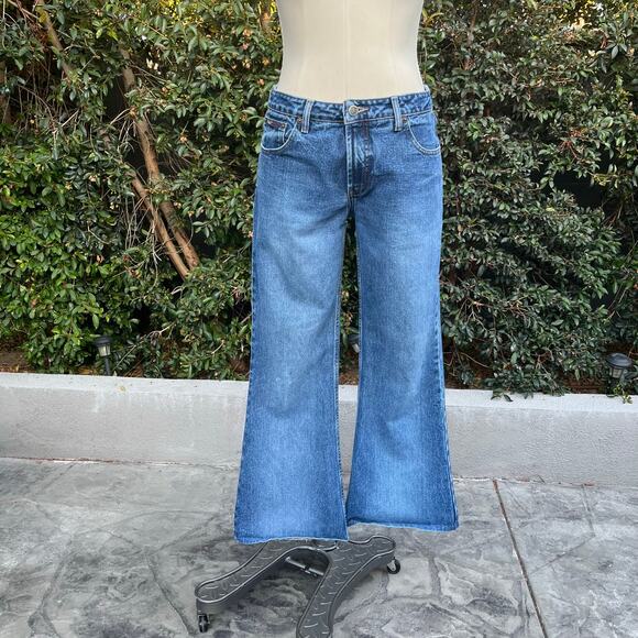 Vintage Y2K lei Wide Leg Blue Jeans Women’s Denim 2000s Large - Picture 1 of 12